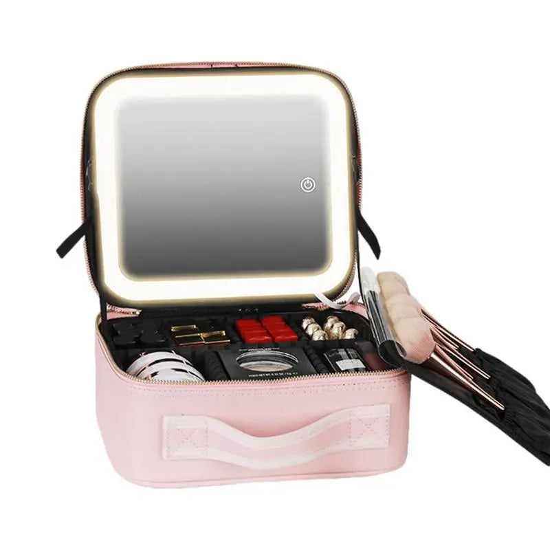 Raxiva-trousse de maquillage avec miroir led