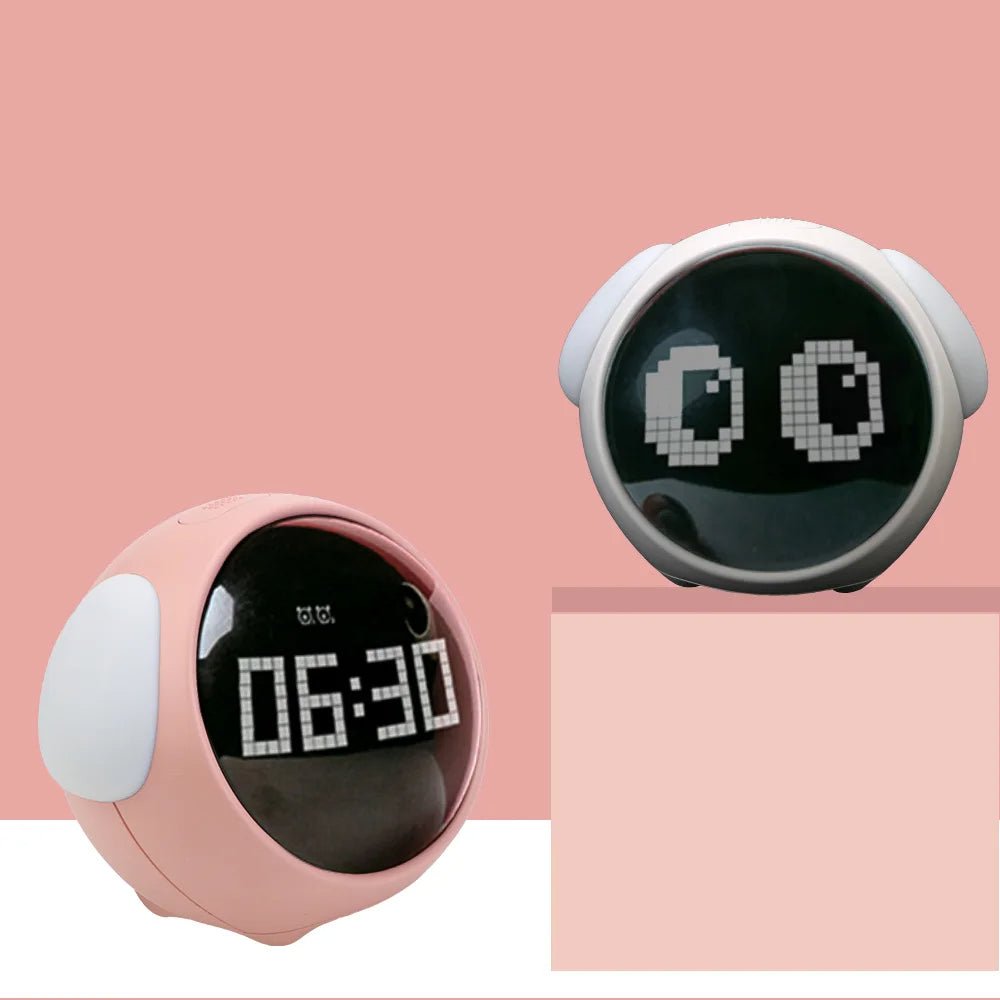 Raxiva-voice controlled night light alarm clock multifunctional companion for kids room with thermometer